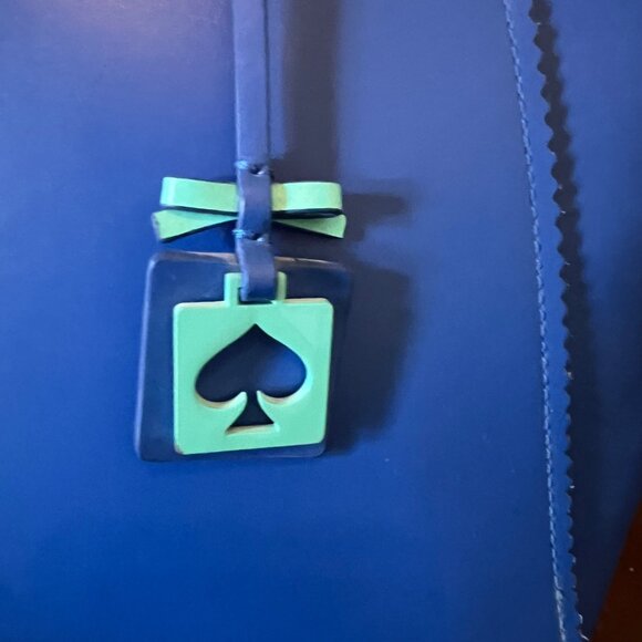 Kate Spade Blue and Teal Tote Zipper Closure - Picture 2 of 5